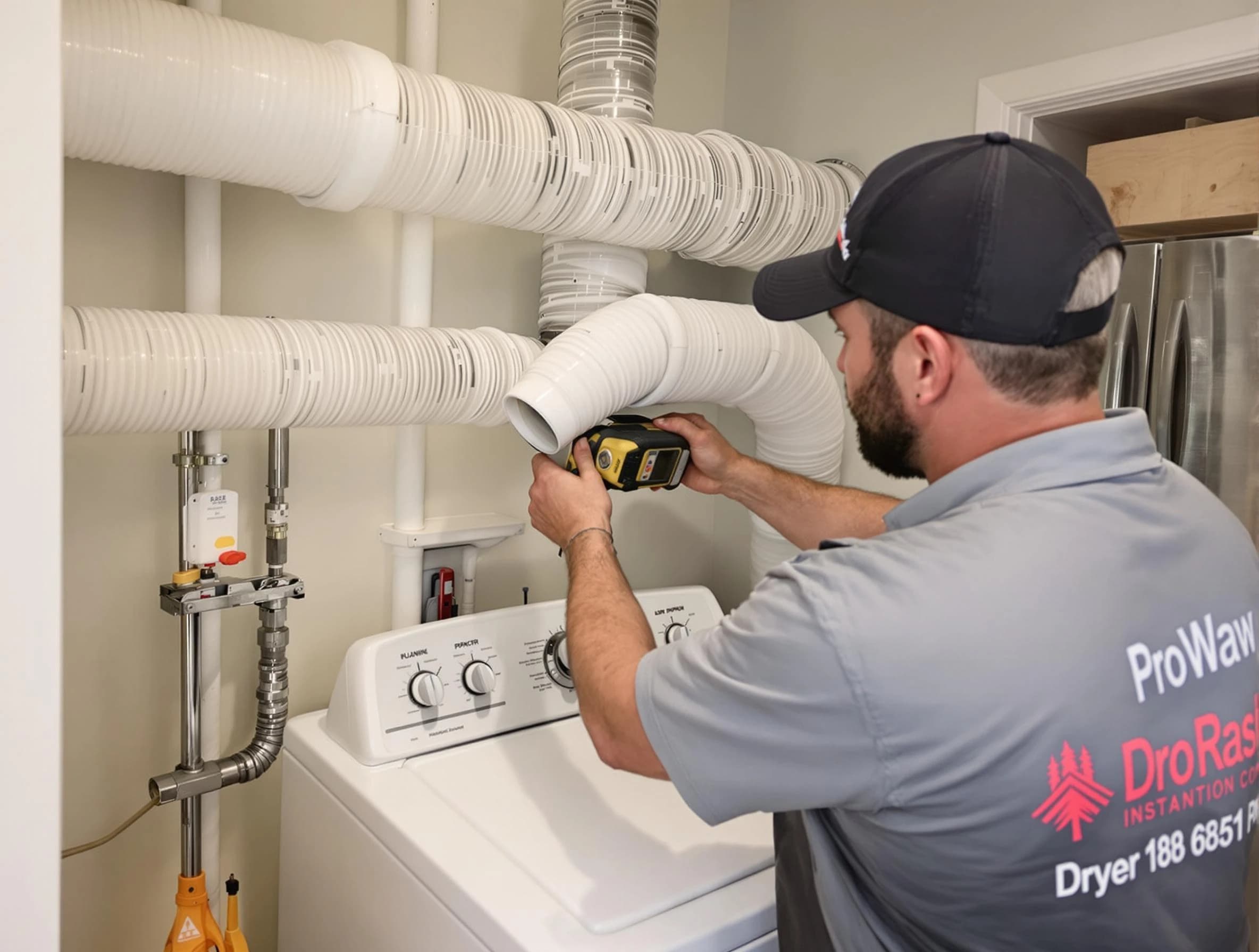 Professional dryer vent hose installation by Adams Dryer Vent Cleaning in Adams