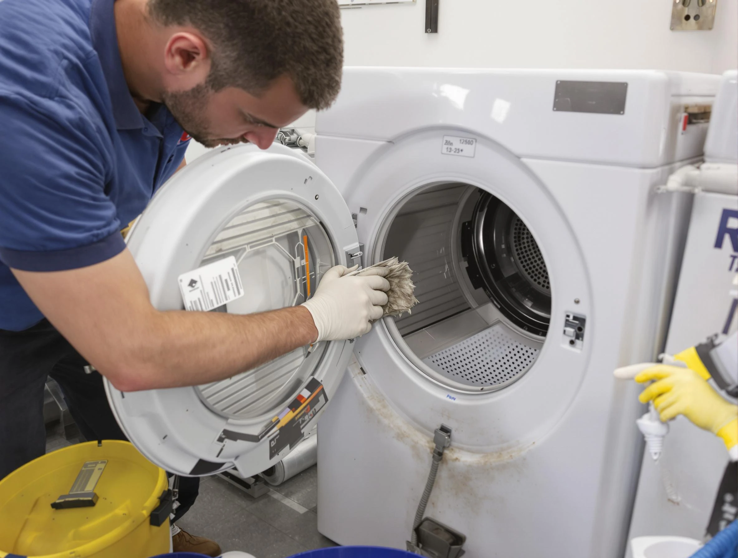 Adams Dryer Vent Cleaning specialist performing detailed lint trap cleaning service in Adams